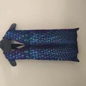 Tie dye halter mini dress